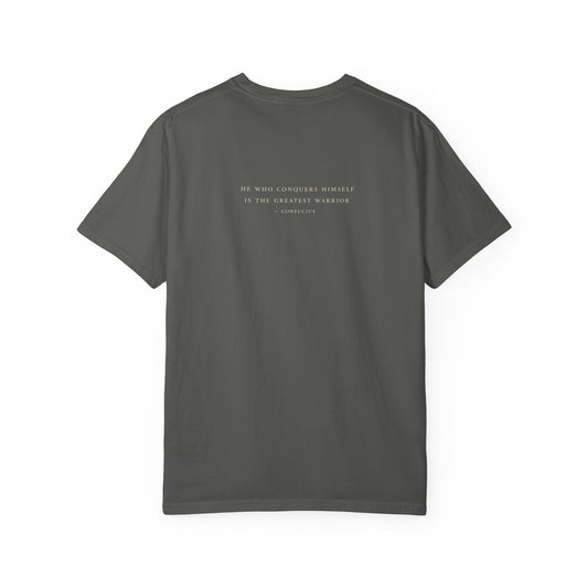 Pepper The Long Return Tee — back view | Virtue-Based Tee | Henosis Apparel