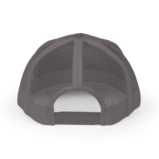 Charcoal mesh back cap on a white background