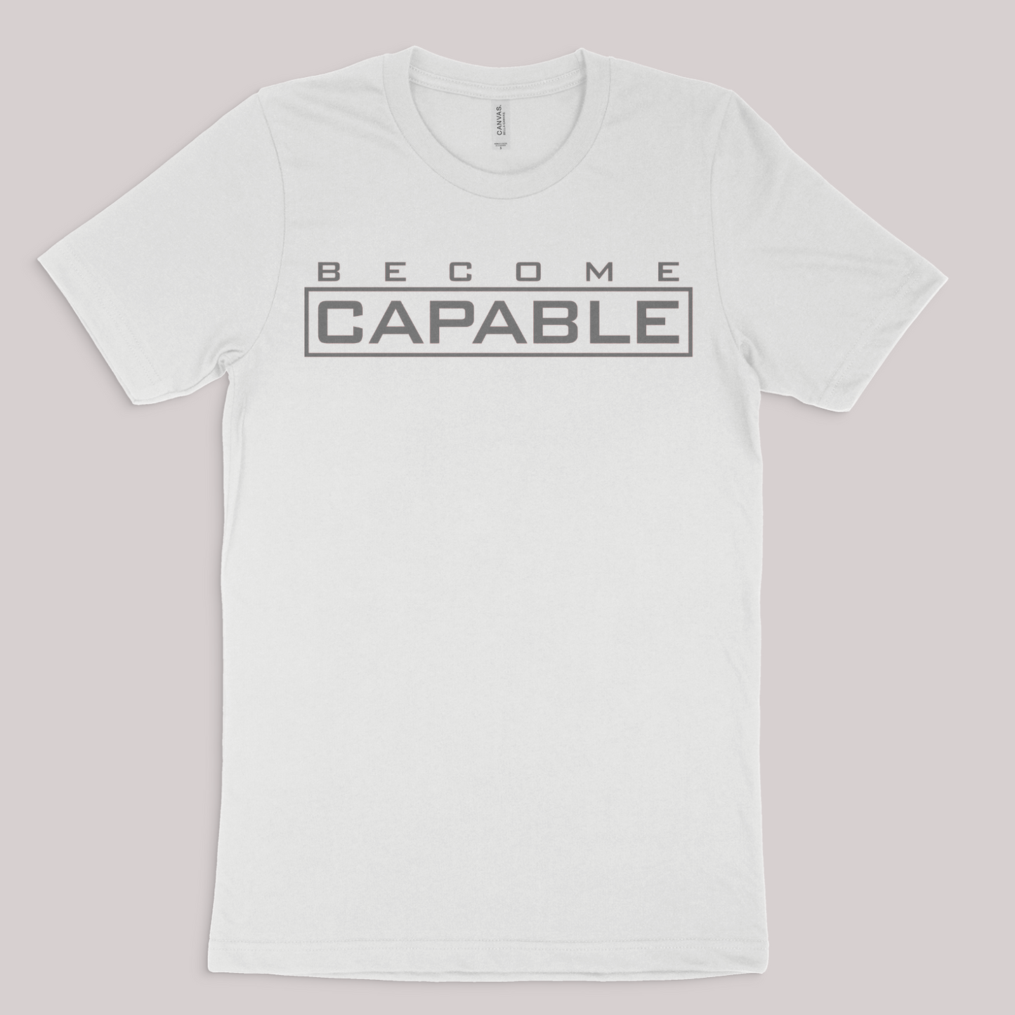 Henosis Become Capable t-shirt, Bella 3001, white, front