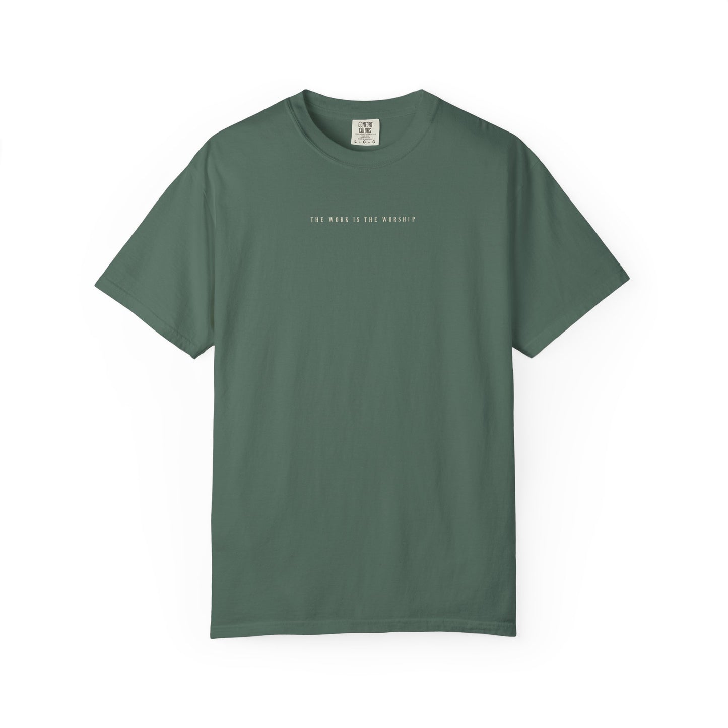Blue Spruce The Maker Tee — front graphic | Virtue-Based Tee | Henosis Apparel