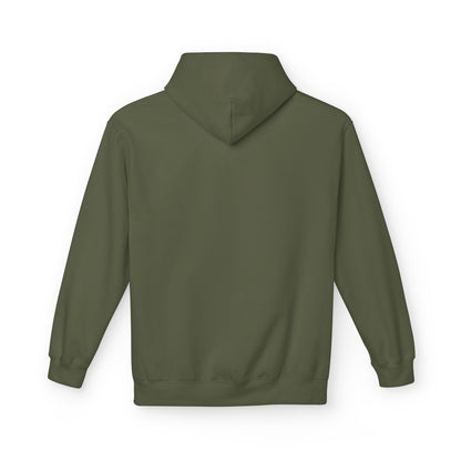 Military Green Raise the Standard Hoodie — back view | Philosophy-Driven Hoodie | Henosis Apparel