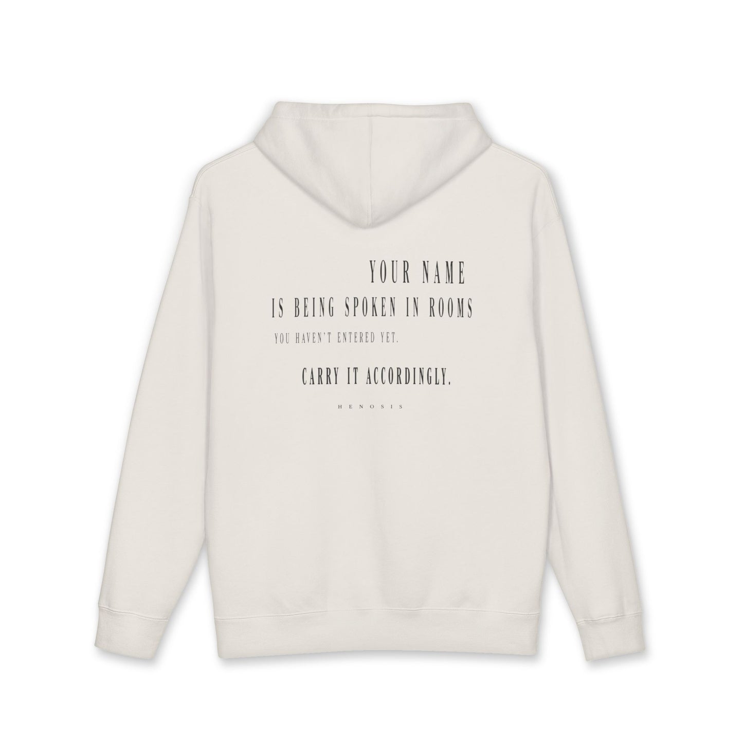 Black Legacy Hoodie — back view | Fleece Pullover | Henosis Apparel