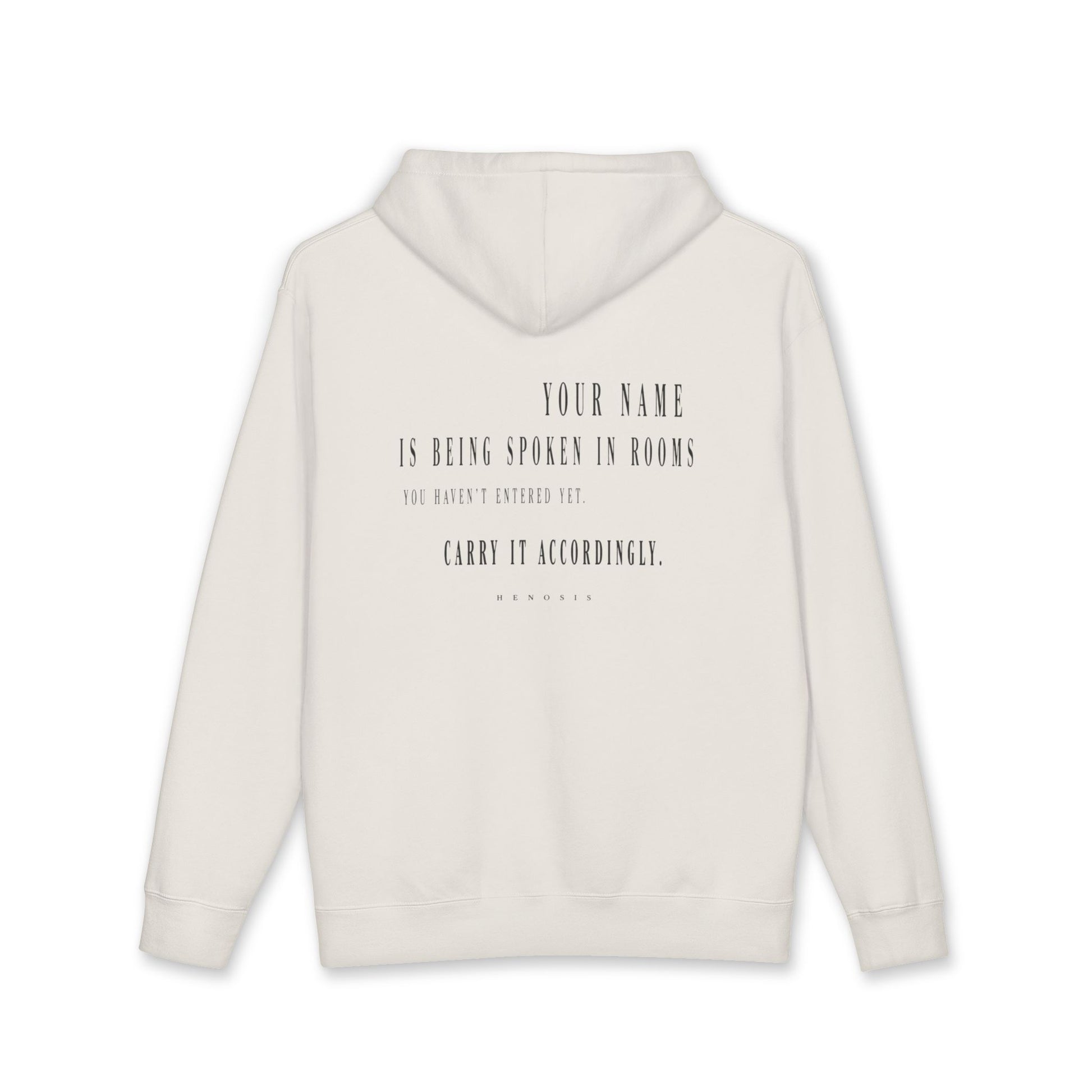 Black Legacy Hoodie — back view | Fleece Pullover | Henosis Apparel