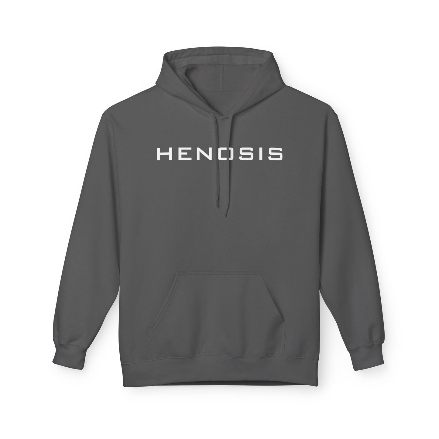 Charcoal Guided Purpose Hoodie — compass graphic front | Athletic Pullover for Men & Women | Henosis Apparel