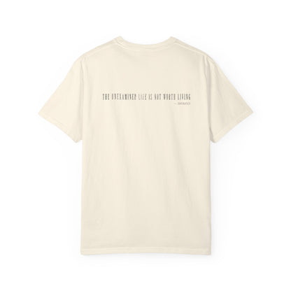 Ivory Examined Tee — back view | Virtue-Based Tee | Henosis Apparel