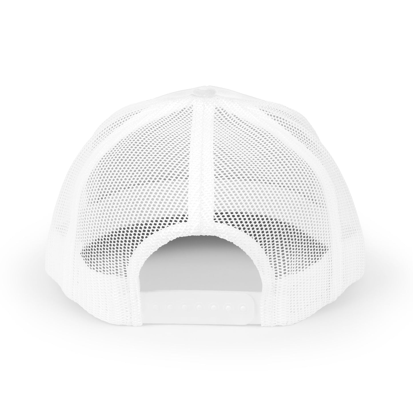 White mesh cap on a white background