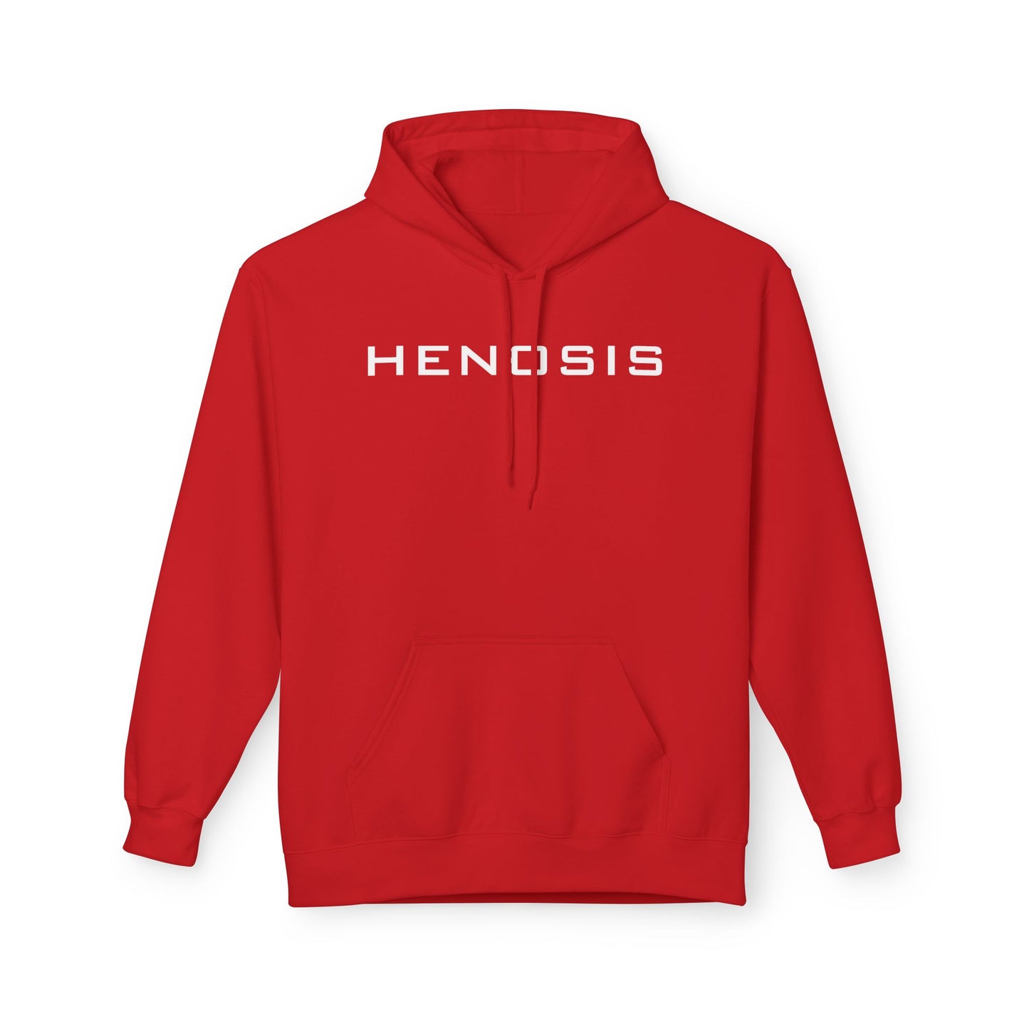 Red Guided Purpose Hoodie — compass graphic front | Athletic Pullover for Men & Women | Henosis Apparel
