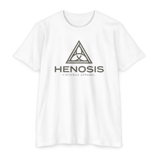 Henosis Logo Tee, Next Level 6210, white, front view