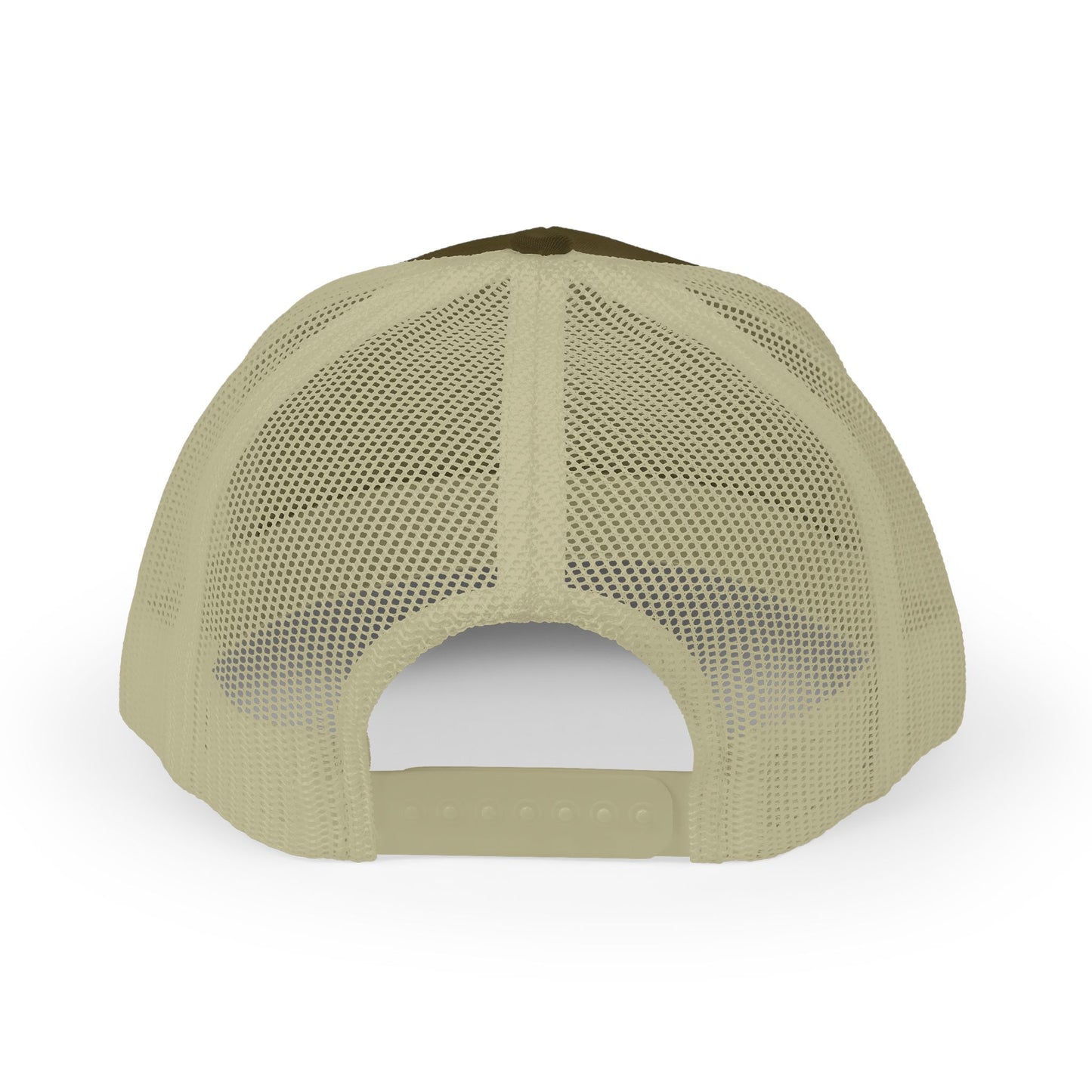 Moss/Khaki Virtue Mark Hat — mesh back view | Snapback Hat | Henosis Apparel