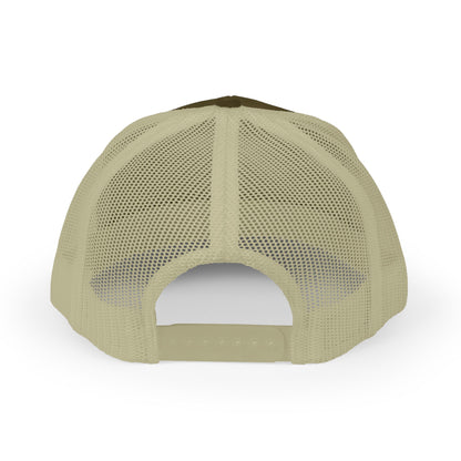 Moss/Khaki Virtue Mark Hat — mesh back view | Snapback Hat | Henosis Apparel