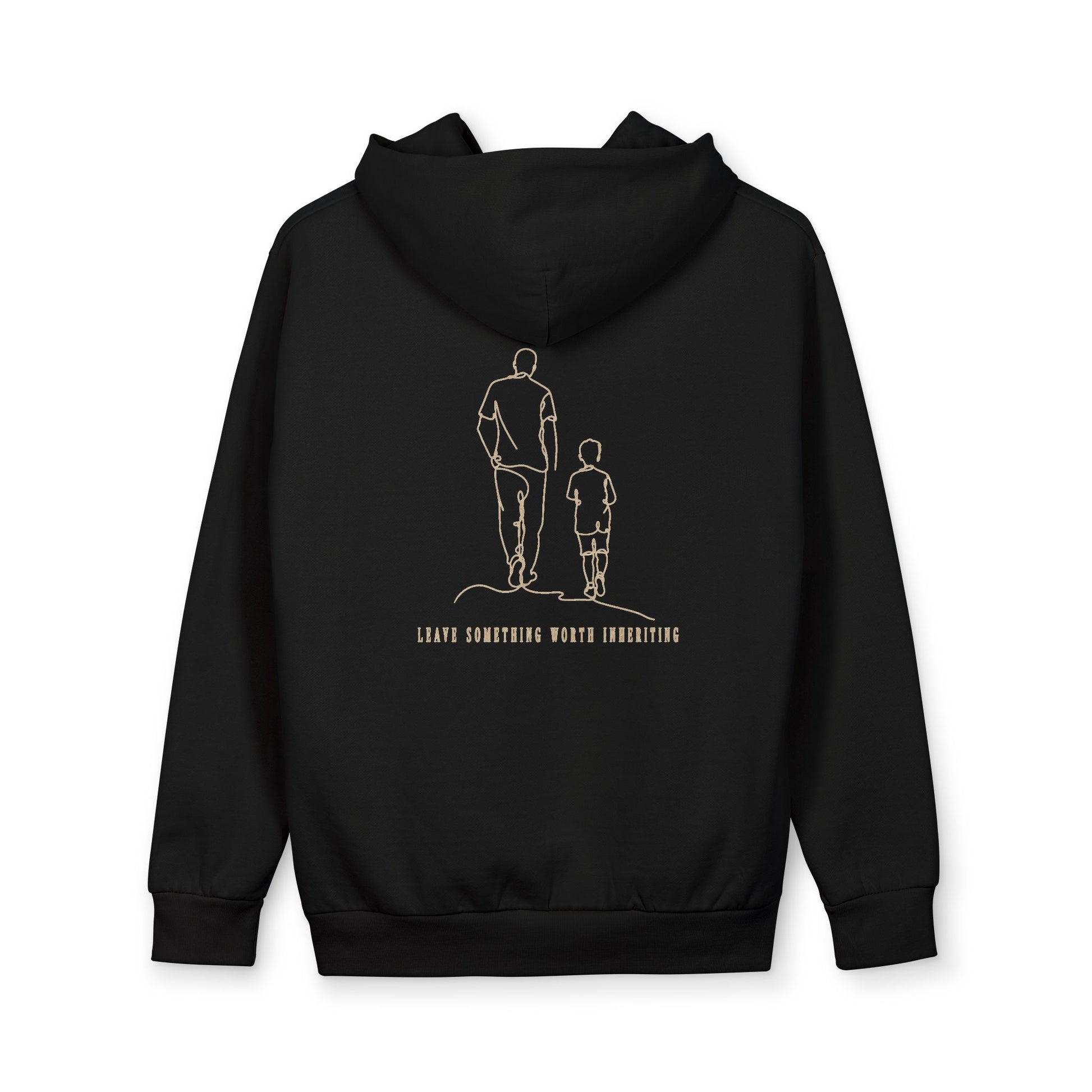 Black Presence Pullover — back view | Fleece Pullover | Henosis Apparel