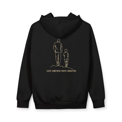 Black Presence Pullover — back view | Fleece Pullover | Henosis Apparel