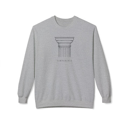 Sport Grey Temperance Crewneck — front graphic | Fleece Crewneck | Henosis Apparel