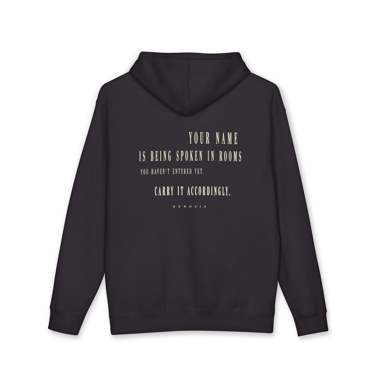 Legacy Hoodie — detail view | Fleece Pullover | Henosis Apparel