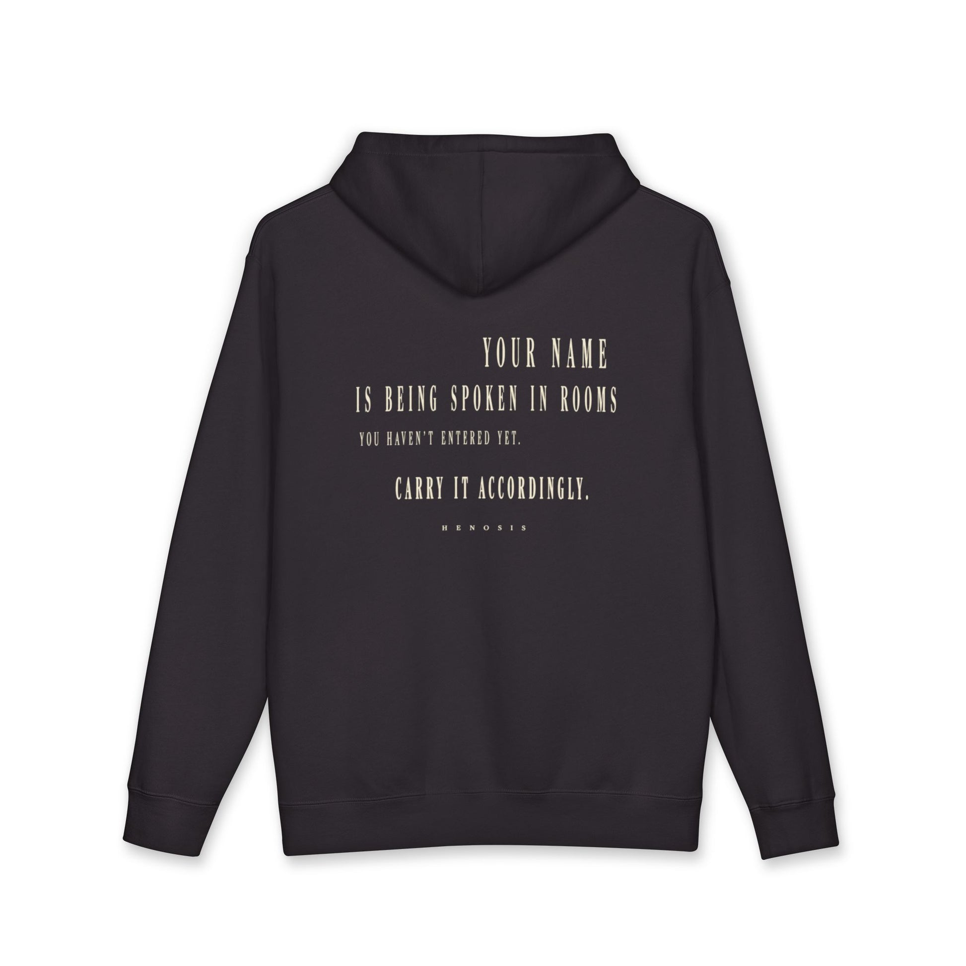 Legacy Hoodie — detail view | Fleece Pullover | Henosis Apparel