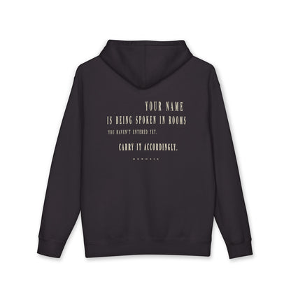 Legacy Hoodie — detail view | Fleece Pullover | Henosis Apparel