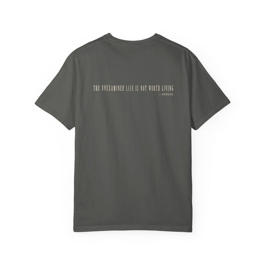 Pepper Examined Tee — back view | Virtue-Based Tee | Henosis Apparel