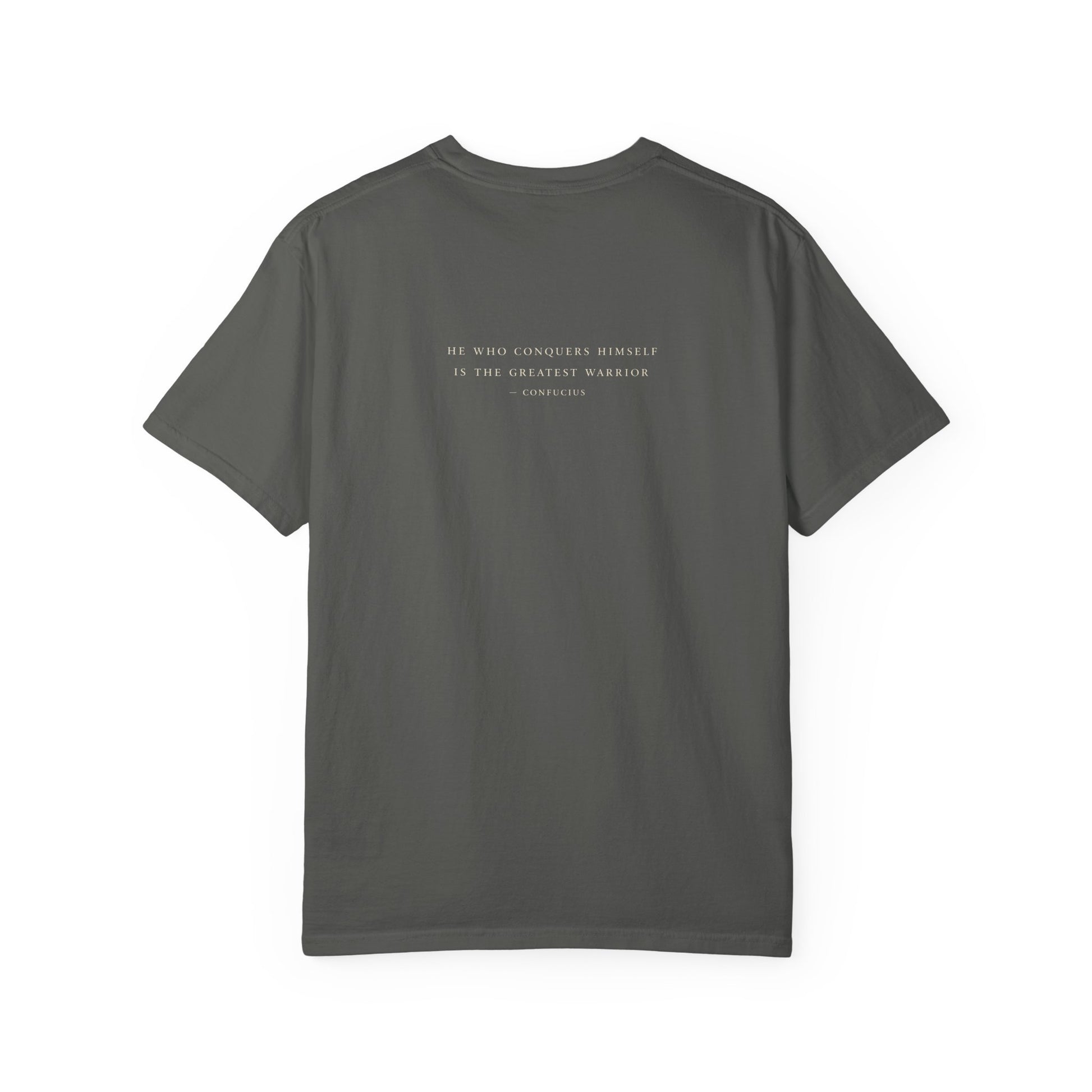 Pepper The Long Return Tee — back view | Virtue-Based Tee | Henosis Apparel