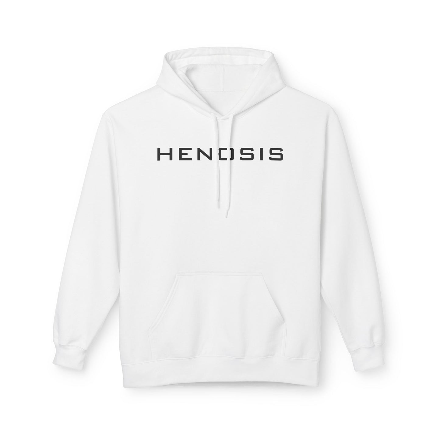 White Guided Purpose Hoodie — compass graphic front | Athletic Pullover for Men & Women | Henosis Apparel