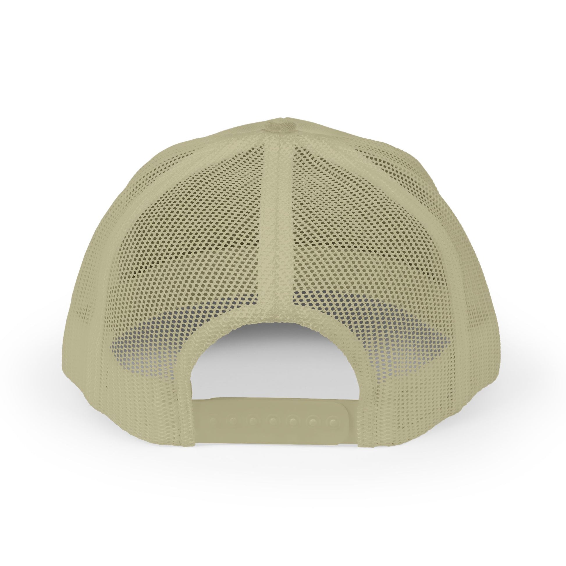 Khaki Virtue Mark Hat — mesh back view | Snapback Hat | Henosis Apparel