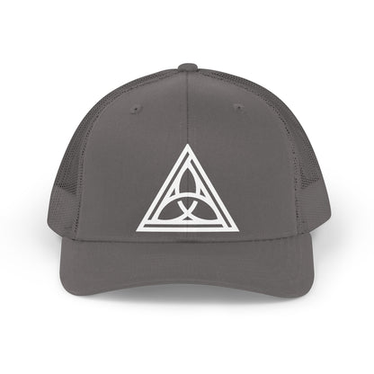 Charcoal Henosis Logo Snapback Hat — compass logo front view | Snapback Hat | Henosis Apparel