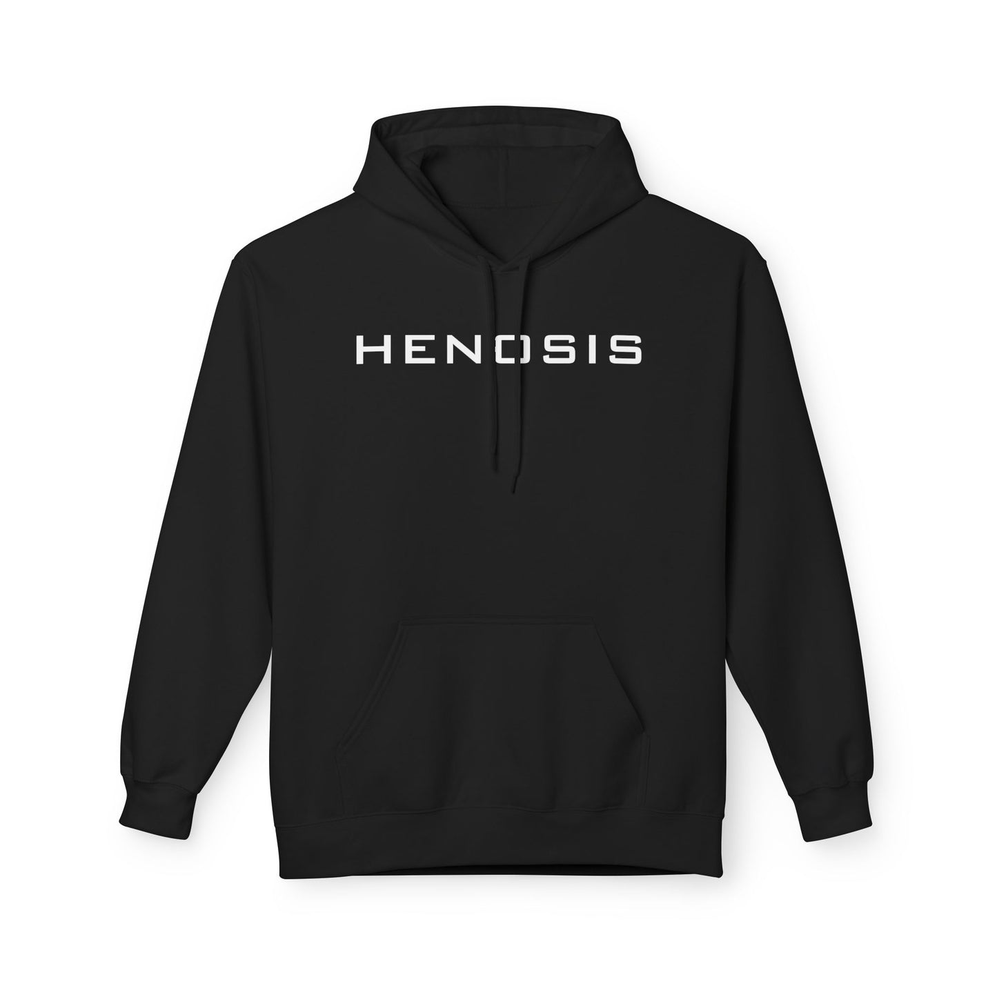 Black Guided Purpose Hoodie — compass graphic front | Athletic Pullover for Men & Women | Henosis Apparel