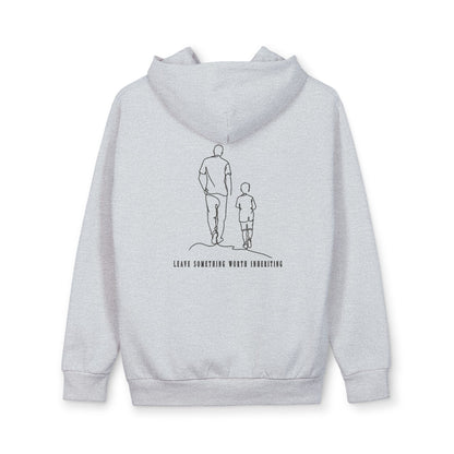 Heather Grey Presence Pullover — back view | Fleece Pullover | Henosis Apparel