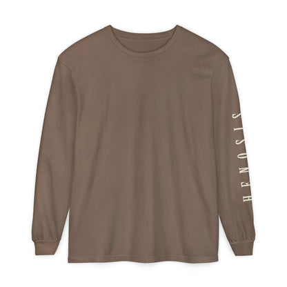 Espresso Intention Long Sleeve — front graphic | Long-Sleeve Tee | Henosis Apparel