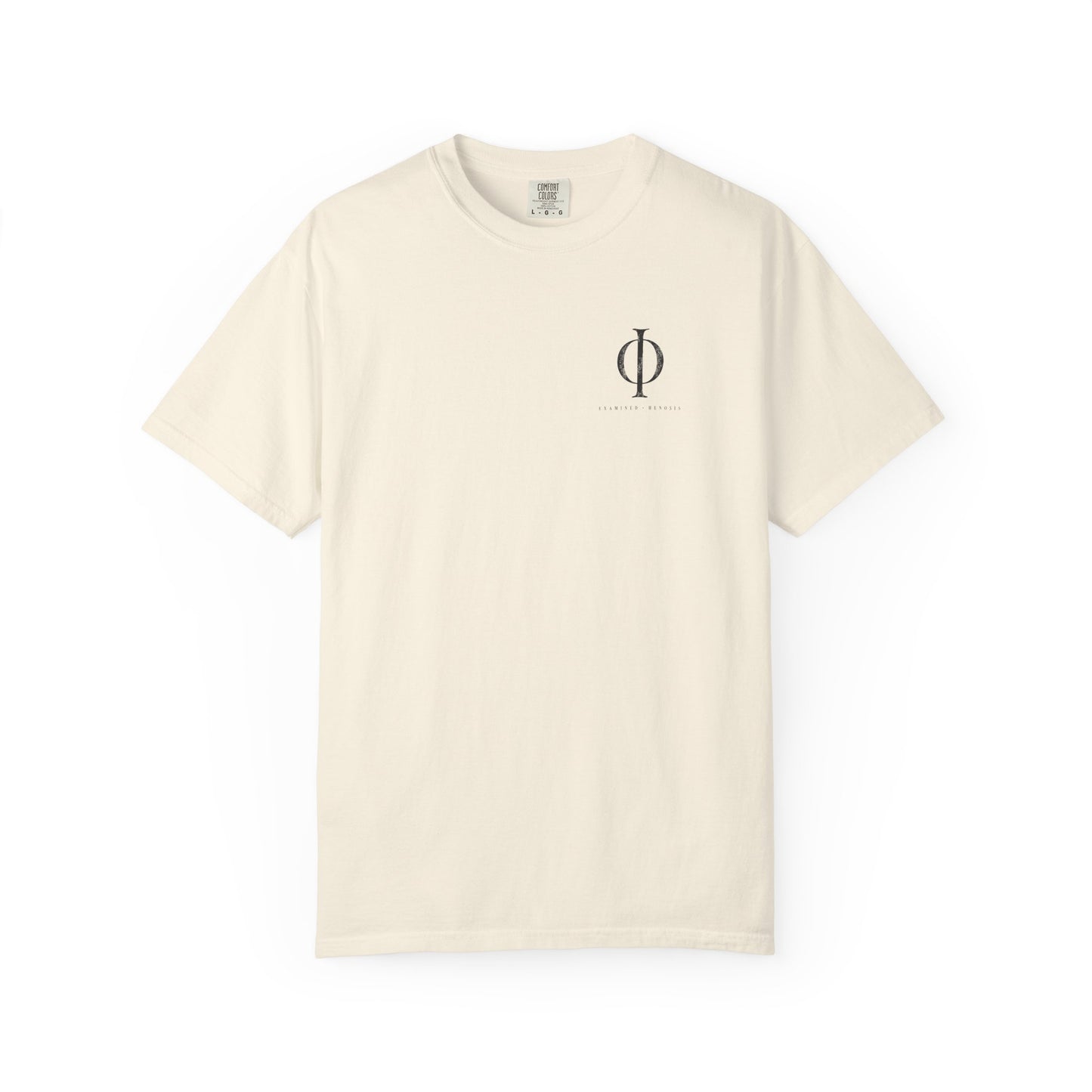 Ivory Examined Tee — front graphic | Virtue-Based Tee | Henosis Apparel
