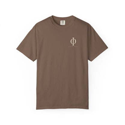 Espresso Examined Tee — front graphic | Virtue-Based Tee | Henosis Apparel