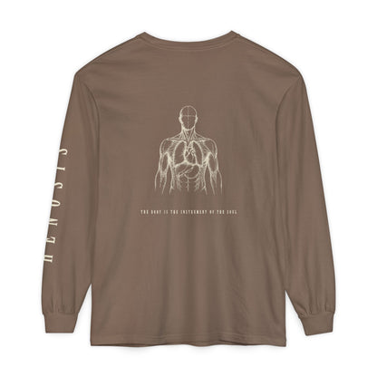 Espresso Intention Long Sleeve — back view | Long-Sleeve Tee | Henosis Apparel